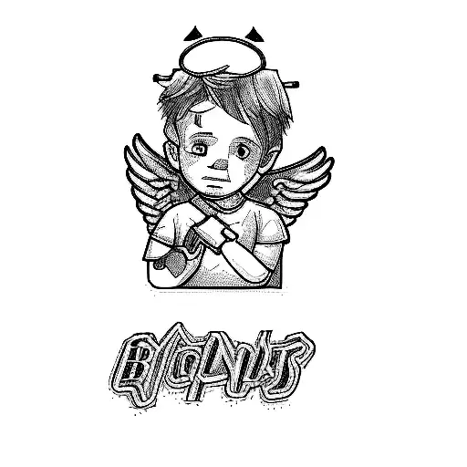 A Boy With Wings And A Gun