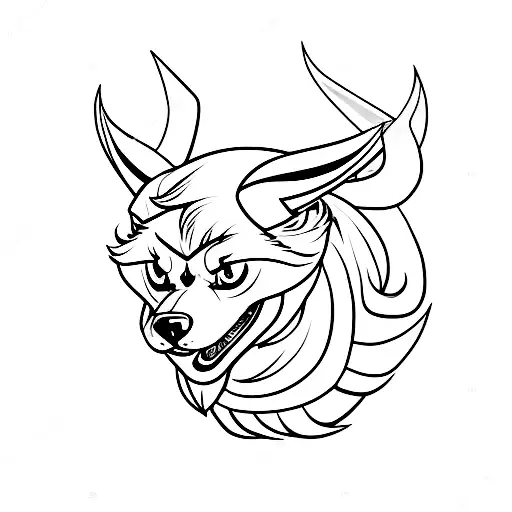 Husky With Demon Horns