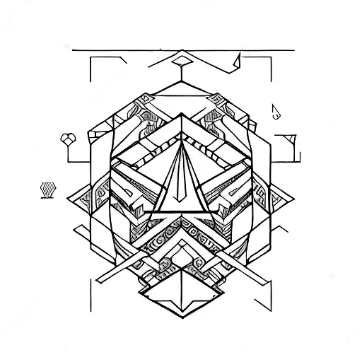 Aesthetic Symbols Arranged In A Geometric Pattern