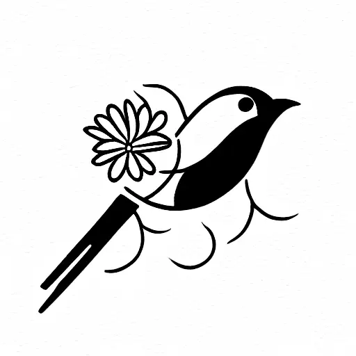 Flower An Bird