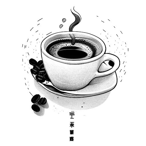 A Cup Of Coffee With A Pile Open Books By Its Side And A Fountain Pen Beside It