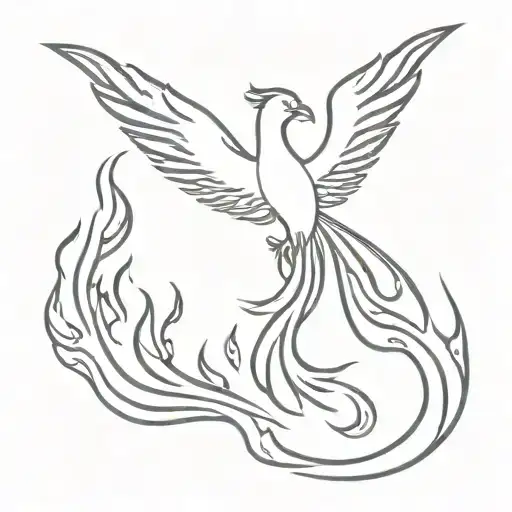 Phoenix Rising Through The Ashes