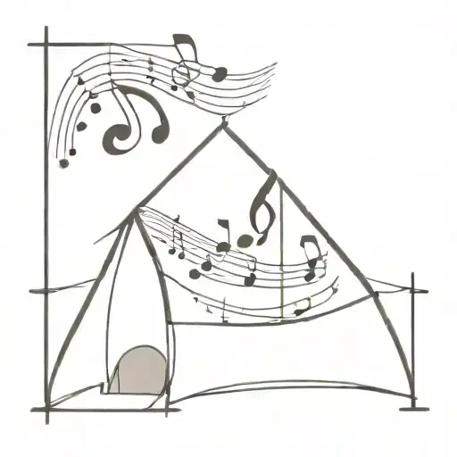 Tent With Music Notes Incorporated