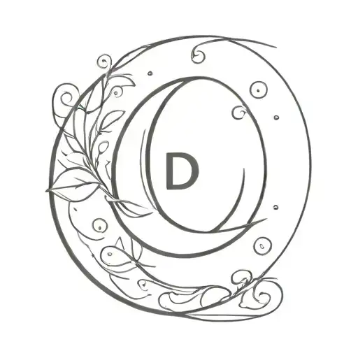 Small Half Moon With D Initital