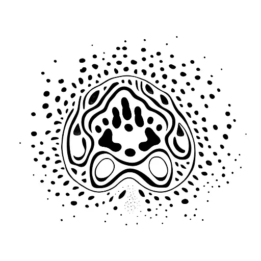 Dog Paw Prints With Intials Inside