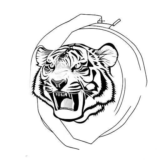 A Tiger Dj Entertaining A Crowd At A Party