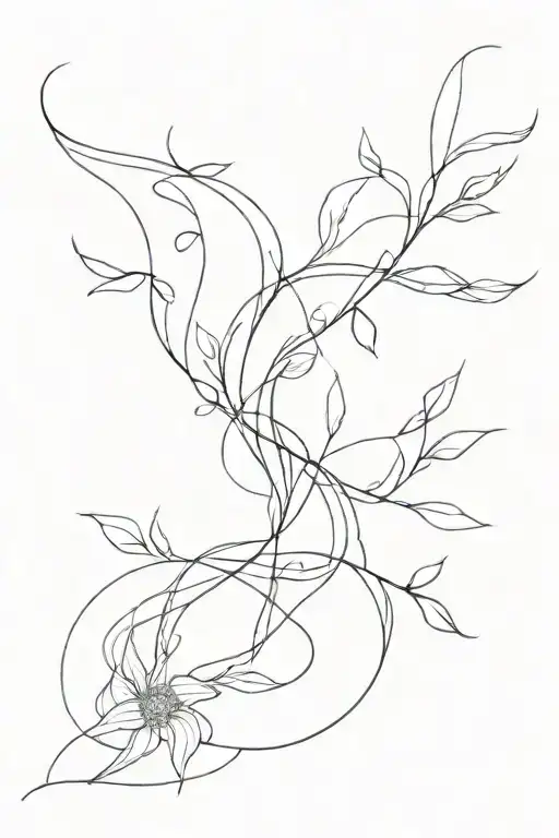 Flowing Line Work On Shoulder Tattoo Design
