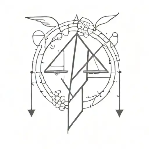 A Graphic Design Inspired Minimalist Tattoo Featuring Elements From Trap Music Culture