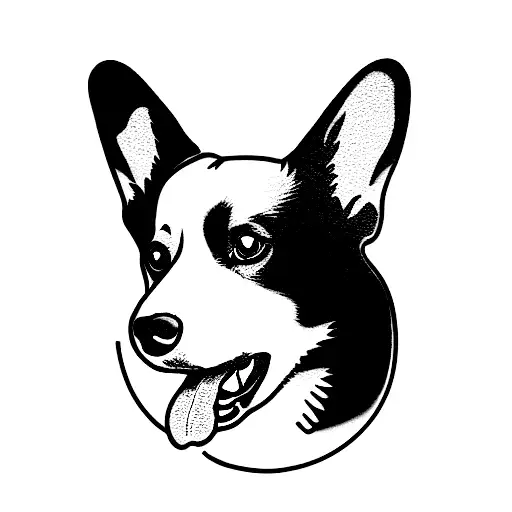 Service Dog Corgi Full Body