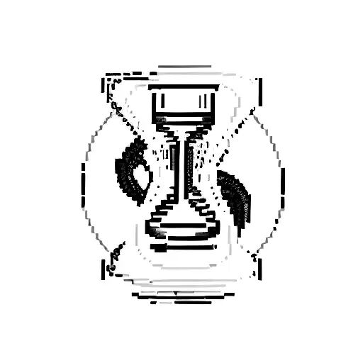 Hourglass With Pixel Art
