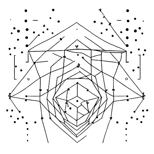 A Minimalist Representation Of The Taurus Constellation Formed By The Word 'Harrison'