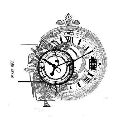 Clock Mechanism Hidden Within A Jungle Scene