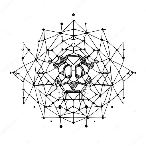 A Constellation Of Scorpio And Leo Zodiac Signs In An Intertwined Pattern