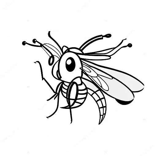 Side Profile Of Sassy Bee With Long Antennas