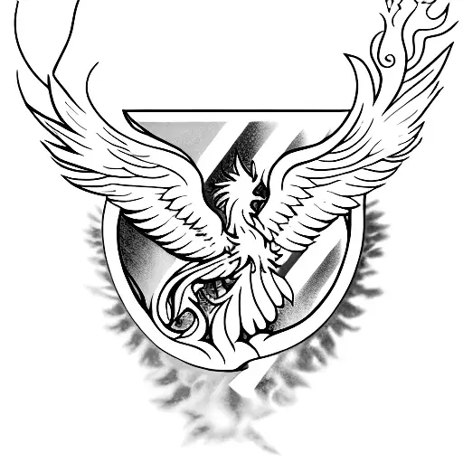 A Phoenix Rising From The Ashes With Colors Representing The Lgbt Flag