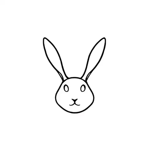Rabbit Head One Line