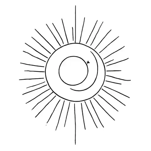 Sun Rays Moon