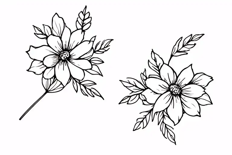 Virgo Zodiac Sign And September Birth Flowers At The Lower Back Part