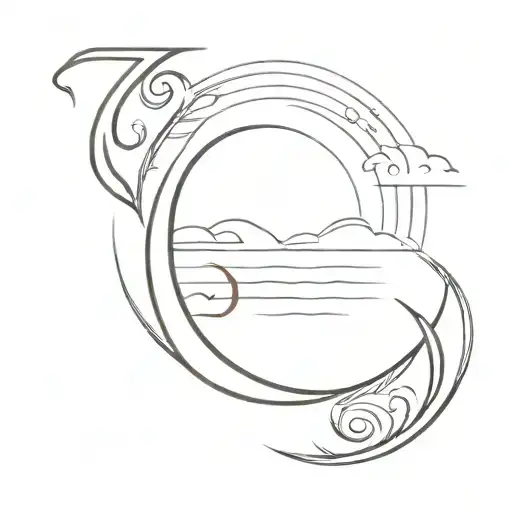 Sunset With S Letter