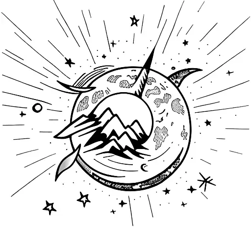 Moon Turning In To Moon