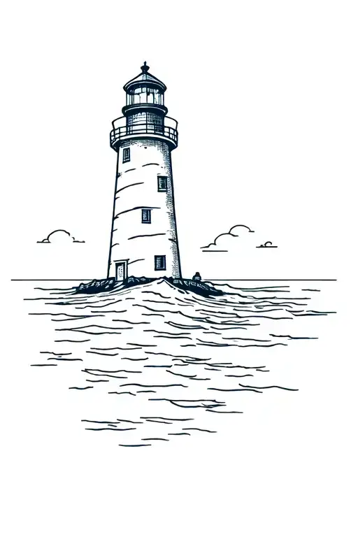 A Lighthouse In The Heavy Storm