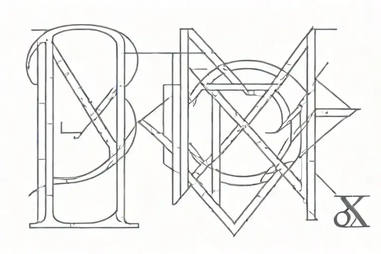 Roman Numeral 3 With Strike Through Center