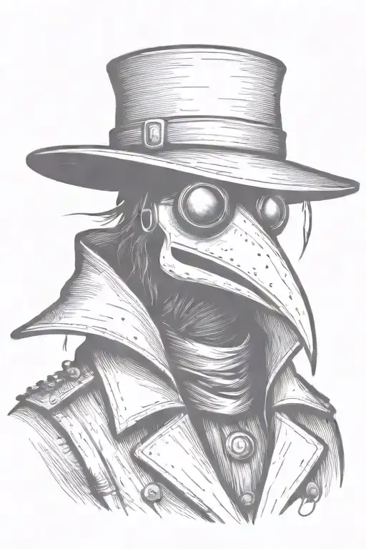 Minimalist Grafitti Style Plague Doctor