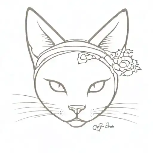 Cat Ears With Halo Symbolizing The Client's Love