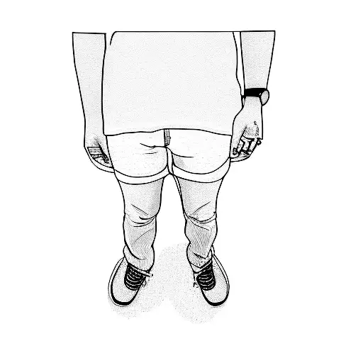 A Man Wearing A White T-shirt And Black Shorts