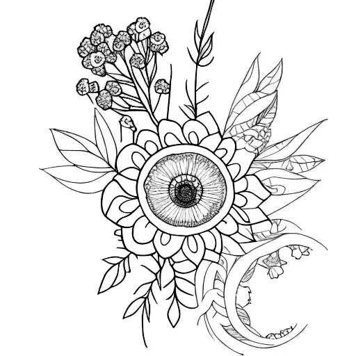 A Tattoo Design Incorporating All The Birth Flowers Of Your Nieces And Nephews