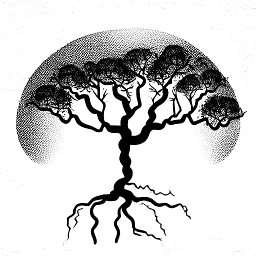 Gnarly Leafless Fig Tree