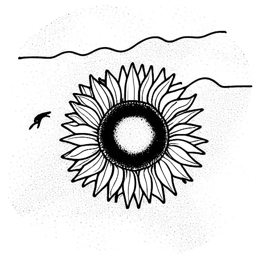 Sunflower And Ocean And The Waves Form The Words I Am Woman