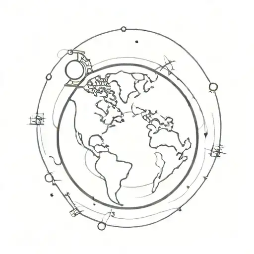 Music Staff Wrapping Around The Earth Globe