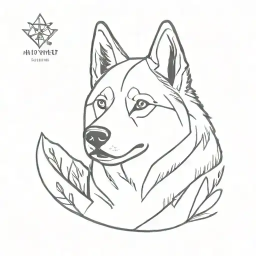 A Husky Dog Named Winter Mountains