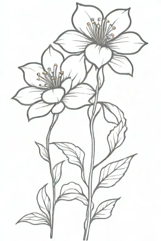 Very Thin Line Flower