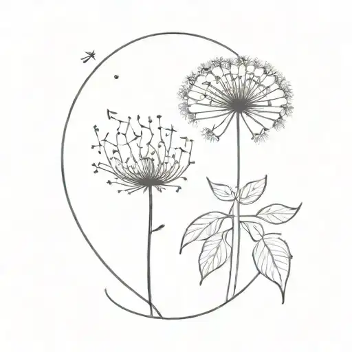 Fibonacci And Dandelion Flower