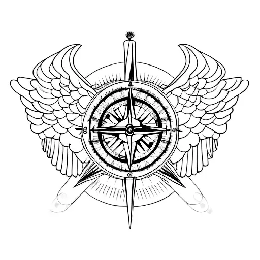 Compass North Angel Wings