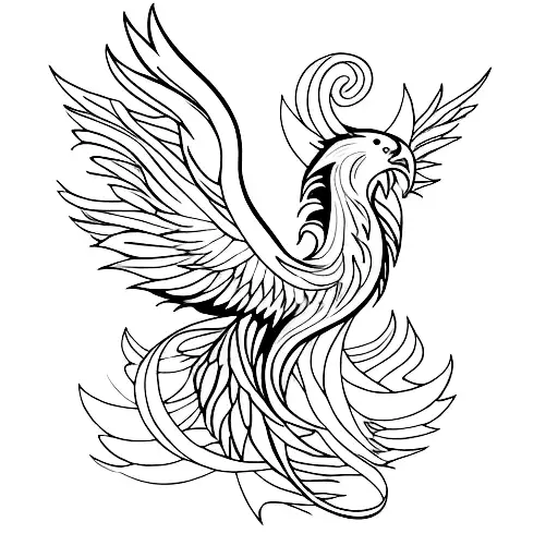 A Phoenix Rising From A Book With Vibrant Colors