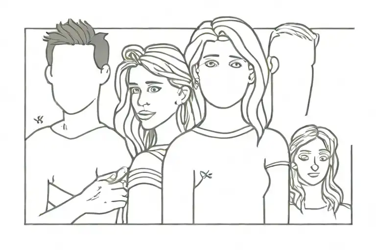 Friends Tv Show Tattoo Design Featuring