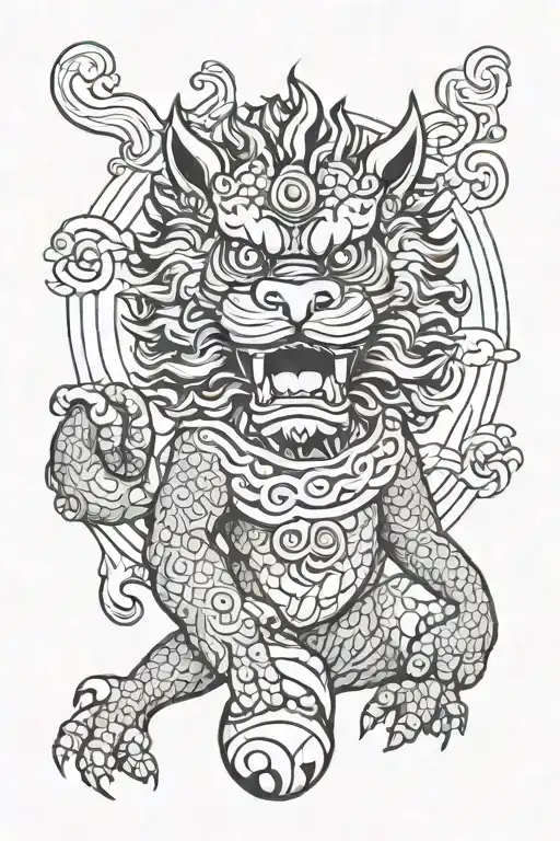 Foo Dog Grabbing Orb