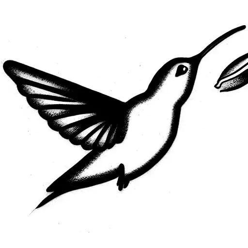 Hummingbird With A Lily