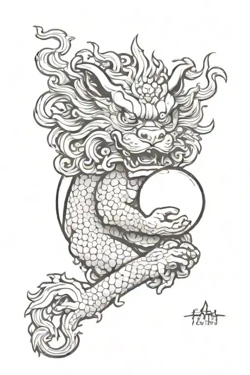 Foo Dog Grabbing Orb