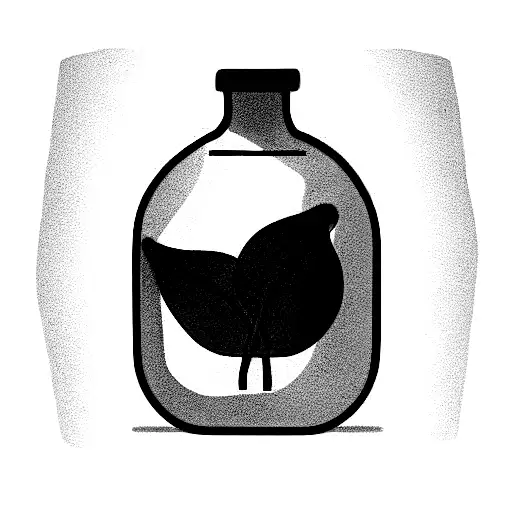 Plant In A Liquor Bottle