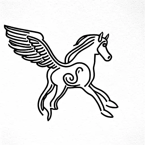 Horse With Wings In A Galaxy