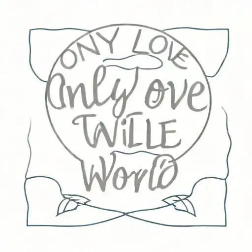 Text 'Only Love Will Save The World'
