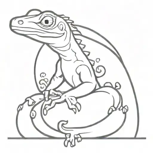 Your Small Dragon Gecko Sitting