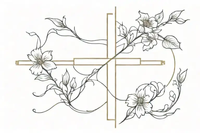 No Mistakes Fine Line Tattoo With The T Being A Cross