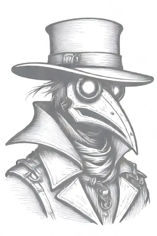 Simple Line Style Plague Doctor