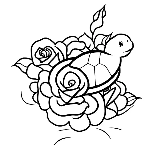 Roses On Top Of Turtle