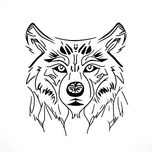 Wolf And Snowleopard Side By Side